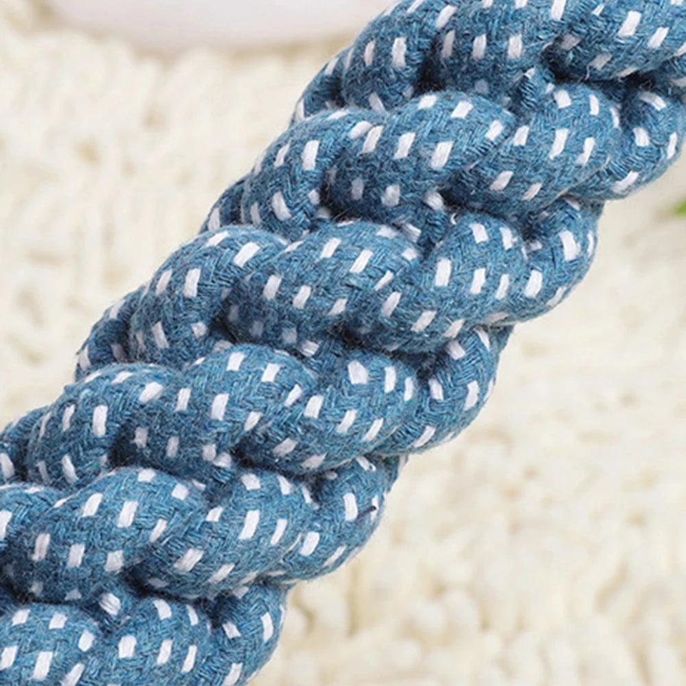 Katoenen Speeltouw met Dubbele Ring | Stevig Trek- & Kauwspeelgoed voor Middelgrote en Grote Honden